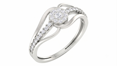Gold & Diamond Engagement Ring For Women KRC10301