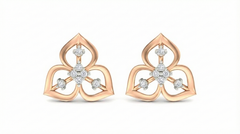 18K Gold & Diamond Women Stud Earring KER-04