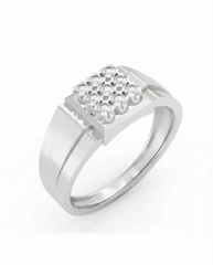 18K Gold & Diamond Band Ring For Men KRC60251