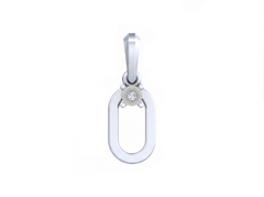 18K Gold & Diamond Solitaire Pendant Set KSK092