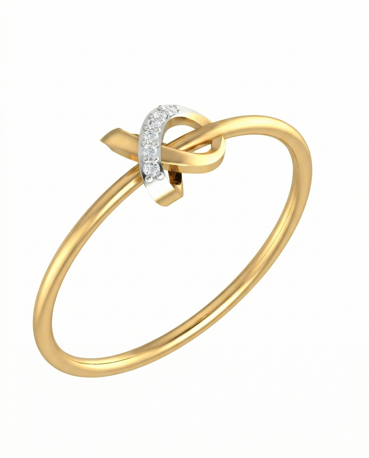18K Gold & Diamond Dailywear Ring For Women KRB10470-A