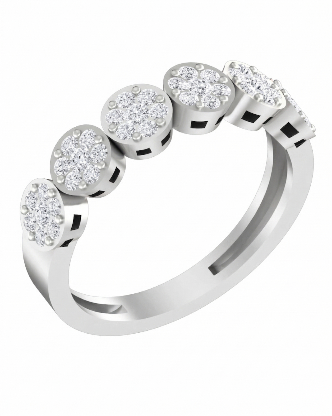 Gold & Diamond Band Ring For Women KRC10215