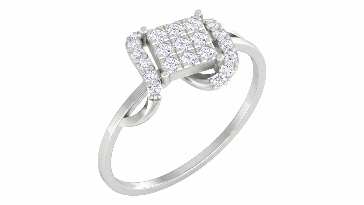 Gold & Diamond Cocktail Ring For Women KRC10305