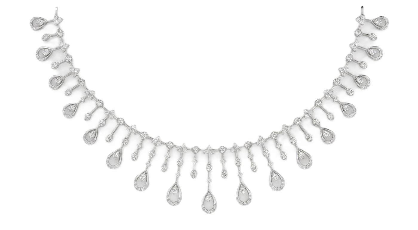 14K Gold & Diamond Choker Necklace Set KRB44088N-A
