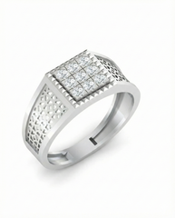Gold & Diamond Engagement Ring For Men KRB20009