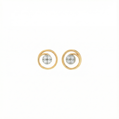 18K Gold & Diamond Women Stud Earring KER-123