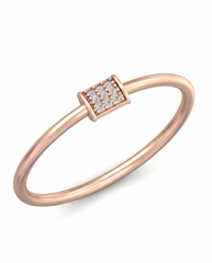 White Gold & Diamond Band Ring For Women KRB10465