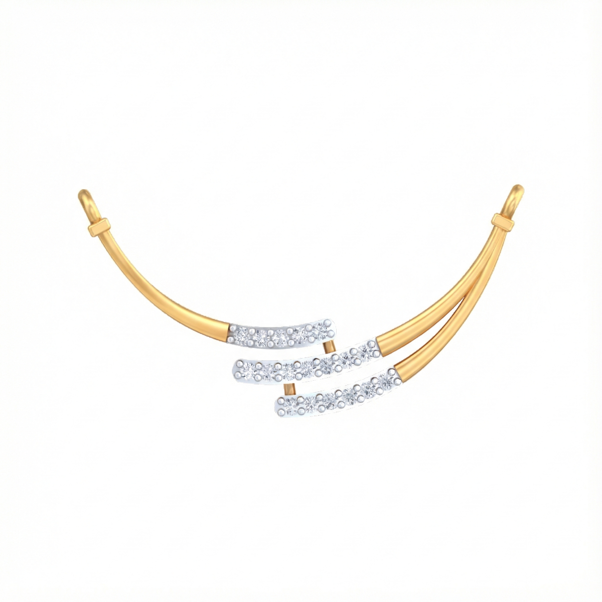 18K Gold & Diamond Dailywear Mangalsutra For Women KRB90035