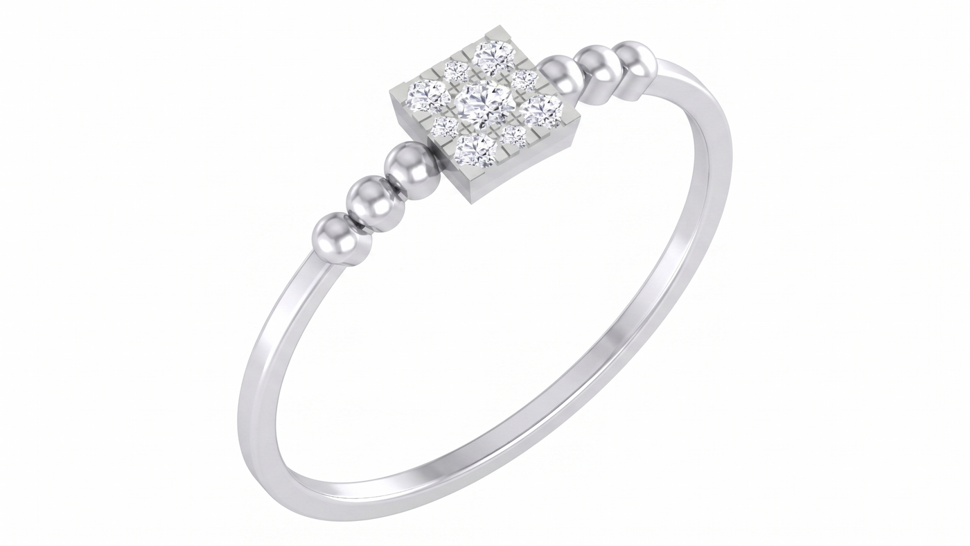 महिलाओं के लिए 18K गोल्ड और डायमंड डेलीवियर रिंग KRA10607