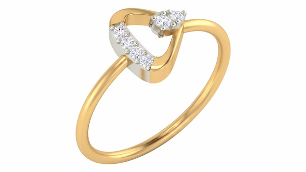 महिलाओं के लिए 18K गोल्ड और डायमंड डेलीवियर रिंग KRA10583