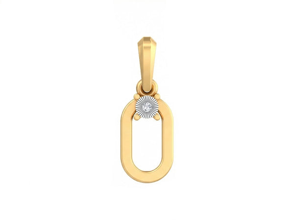 Gold & Diamond Solitaire Pendant Set KRB40204