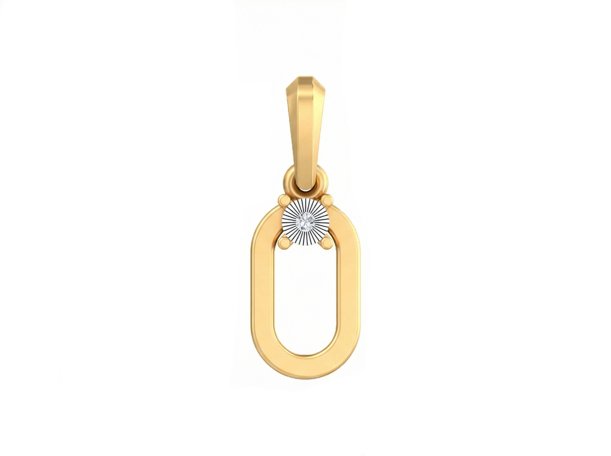18K Gold & Diamond Solitaire Pendant Set KSK092