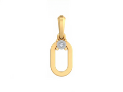 18K Gold & Diamond Solitaire Pendant Set KSK092