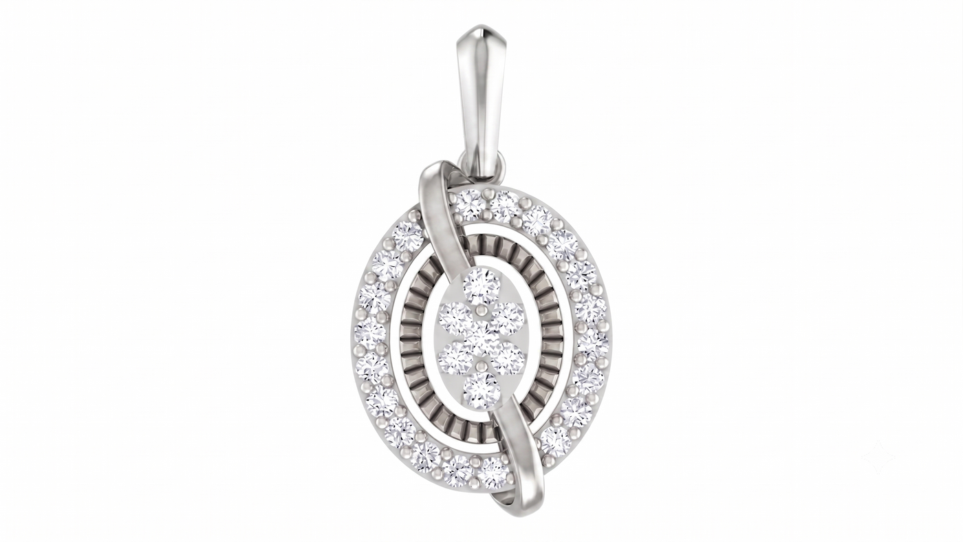 Gold & Diamond Partywear Pendant Set KRC40736