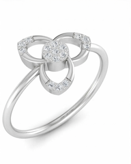 18K Gold & Diamond Dailywear Ring For Women KLR-55