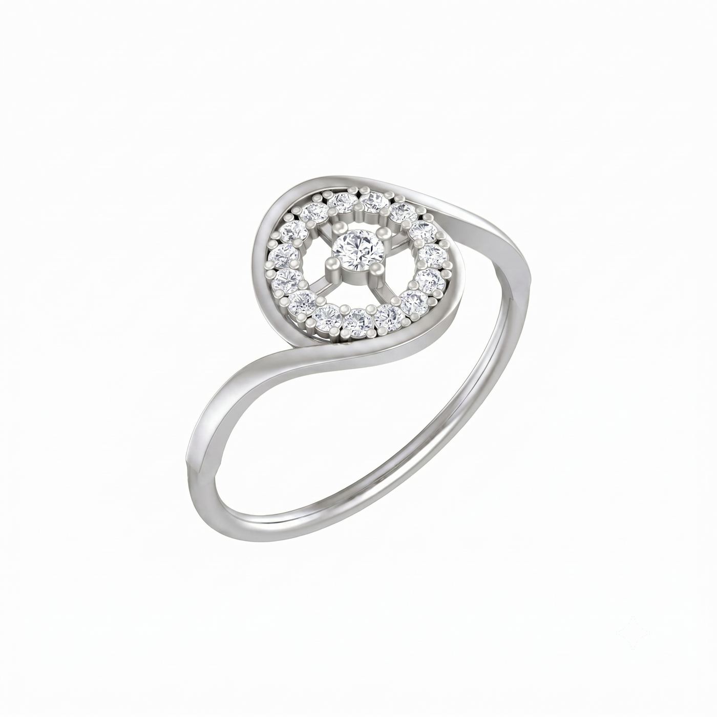 Gold & Diamond Ring For Women KRB10192