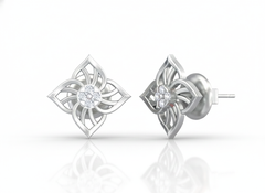 18K Gold & Diamond Women Stud Earring KSK016