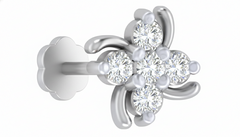 18K Gold & Diamond Stud Nose Pin KRA50258