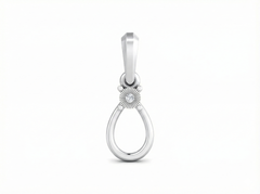 18K Gold & Diamond Solitaire Pendant KSK094