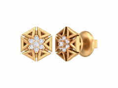 Yellow Gold Diamond Earring | under 30k 