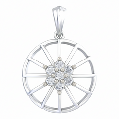 18K Gold & Diamond Floral Pendant Set KRB40059P