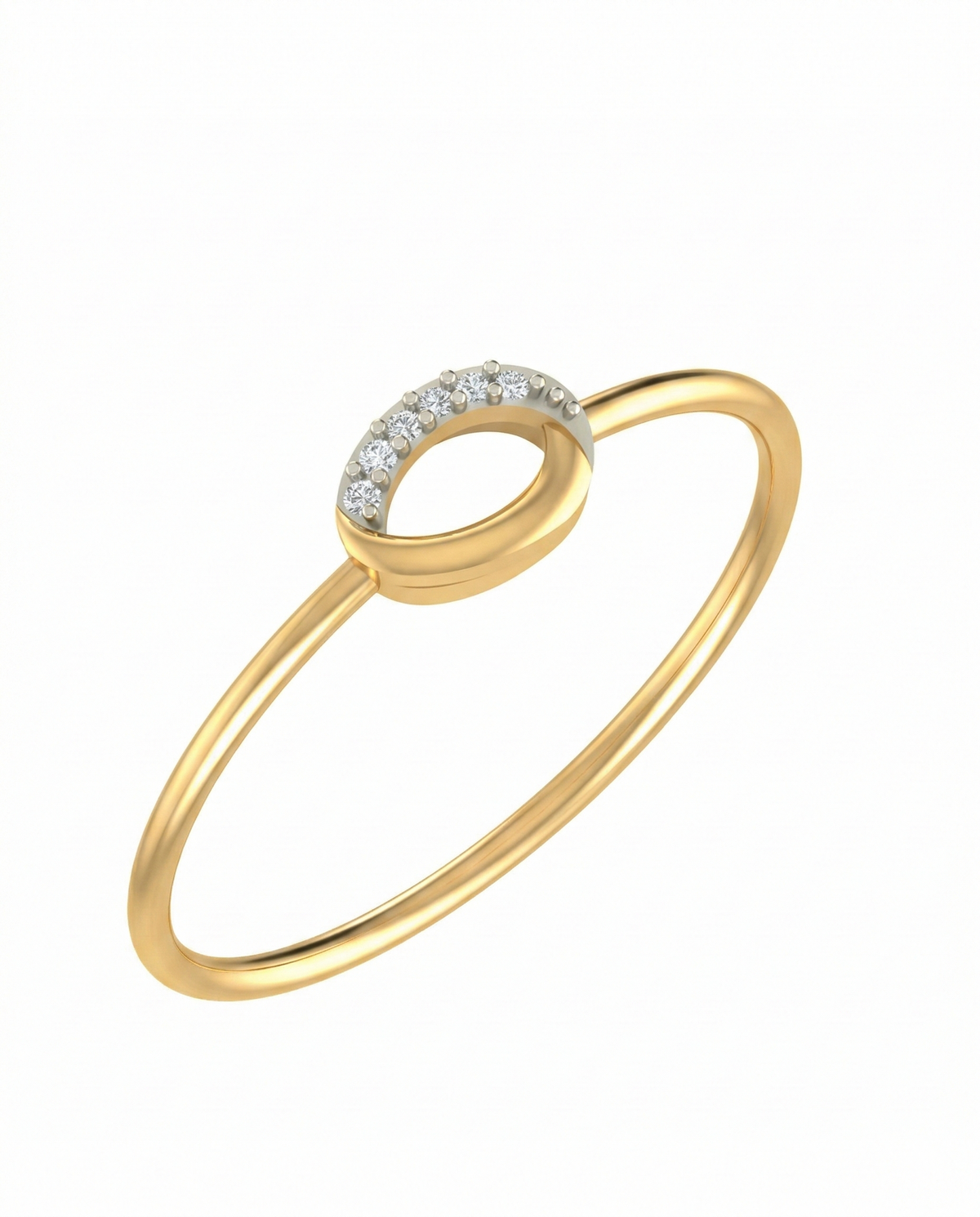 18K Gold & Diamond Dailywear Ring For Women KLR-07