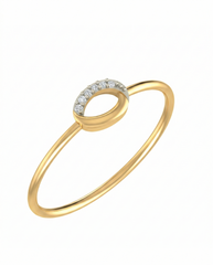 18K Gold & Diamond Dailywear Ring For Women KLR-07