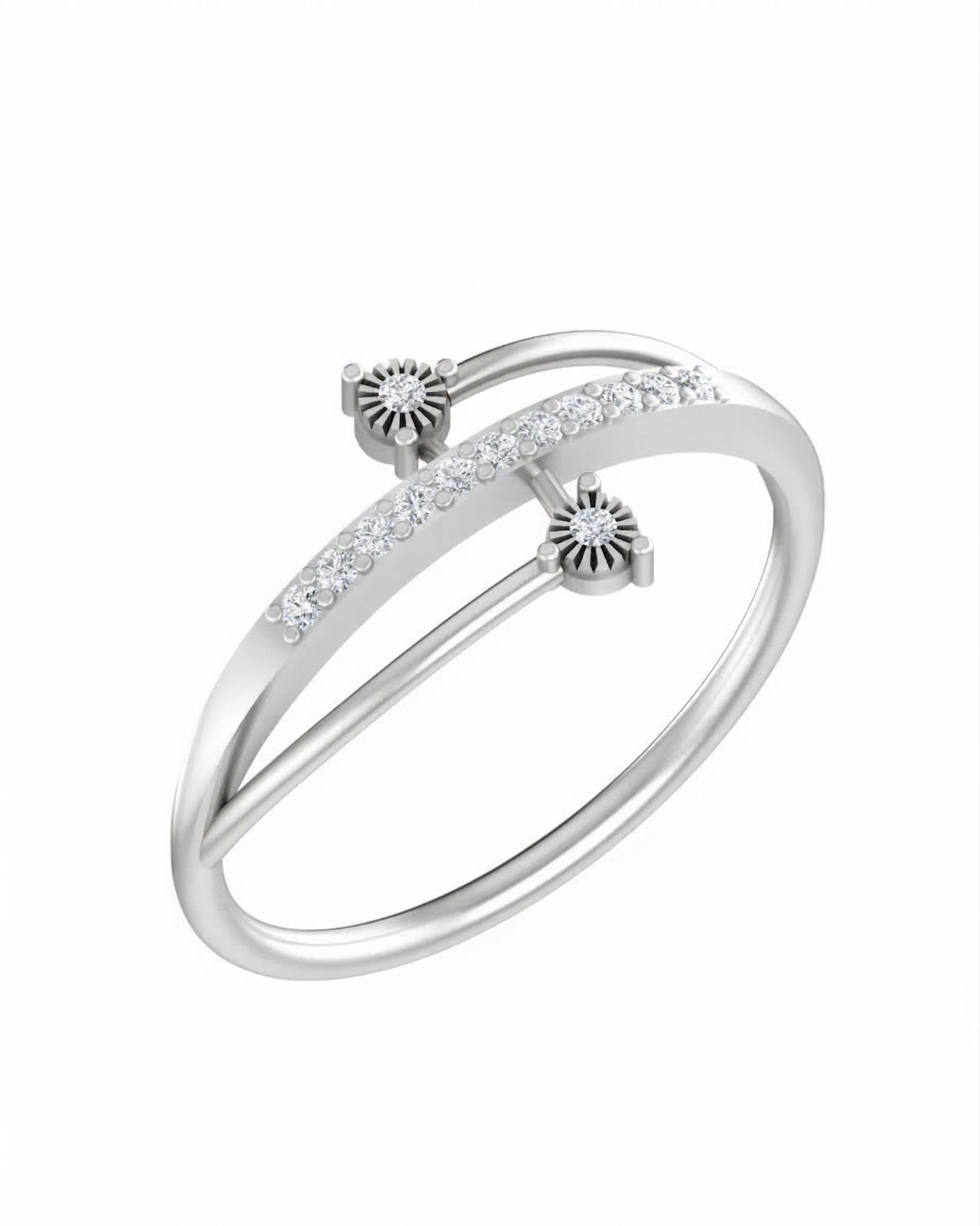 Gold & Diamond Dailywear Ring For Women KRC10674
