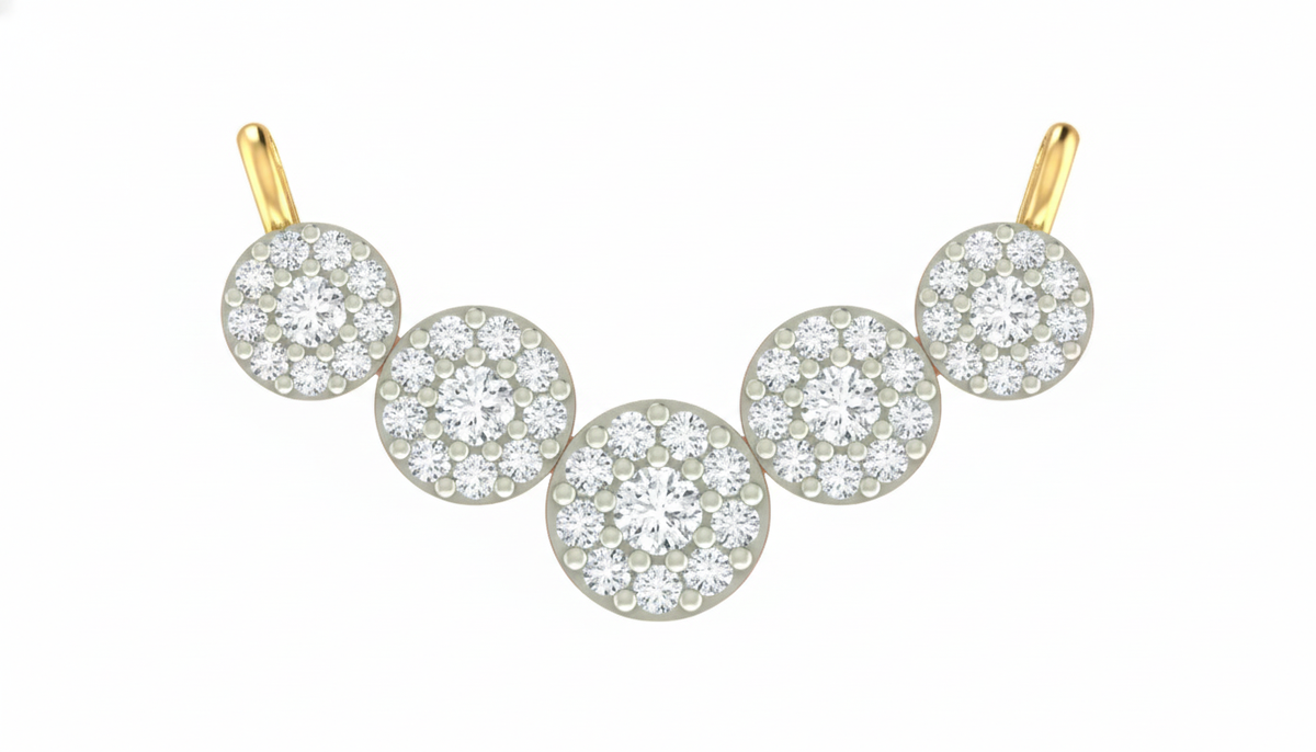 18K Gold & Diamond Round Mangalsutra For Women KRA90150