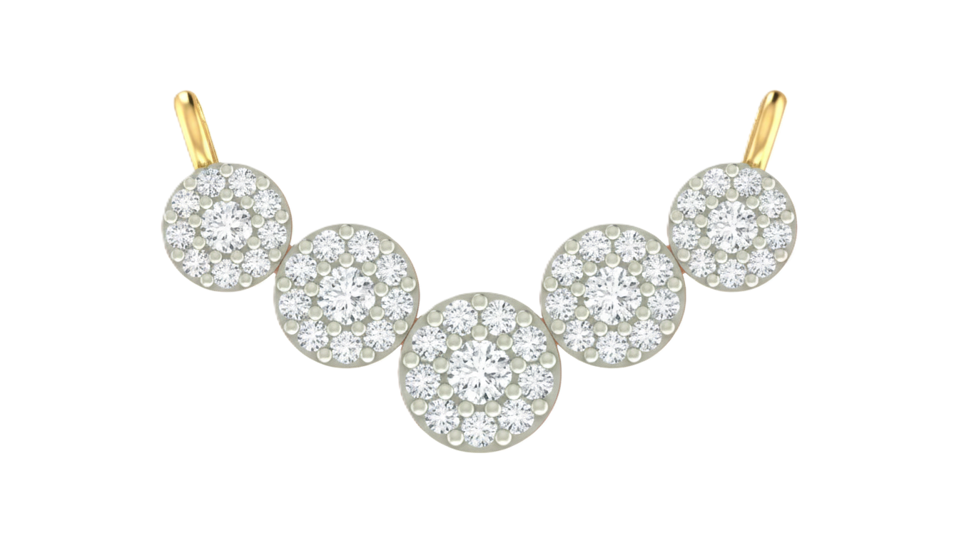 Gold & Diamond Round Mangalsutra For Women KRC50084