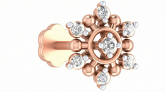 18K Gold & Diamond Stud Nose Pin KRA50293