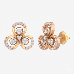18K Gold & Diamond Women Stud Earring KRB40046E