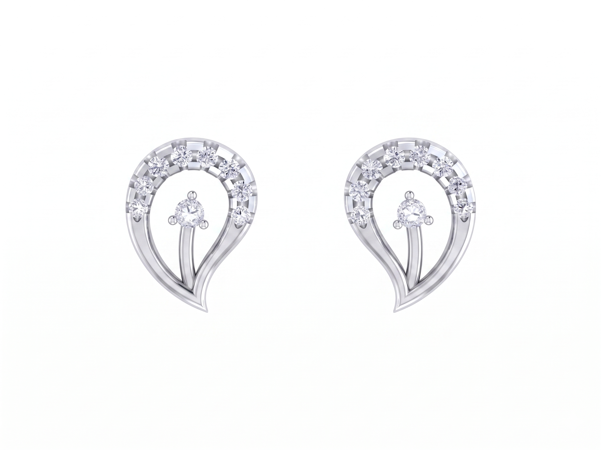 White Gold Diamond Earring | under 40k 