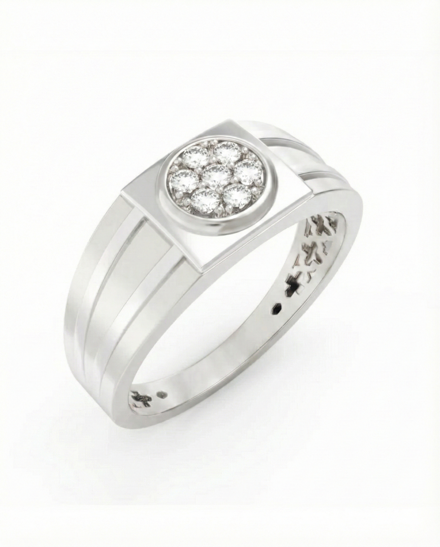Gold & Diamond Band Ring For Men KRC20239