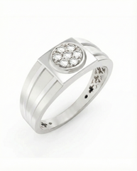 18K Gold & Diamond Band Ring For Men KRC60250