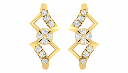 18K Gold & Diamond Women Dangler Earring KRA40135E