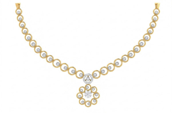 Gold & Diamond Dailywear Necklace Set KRC60054N