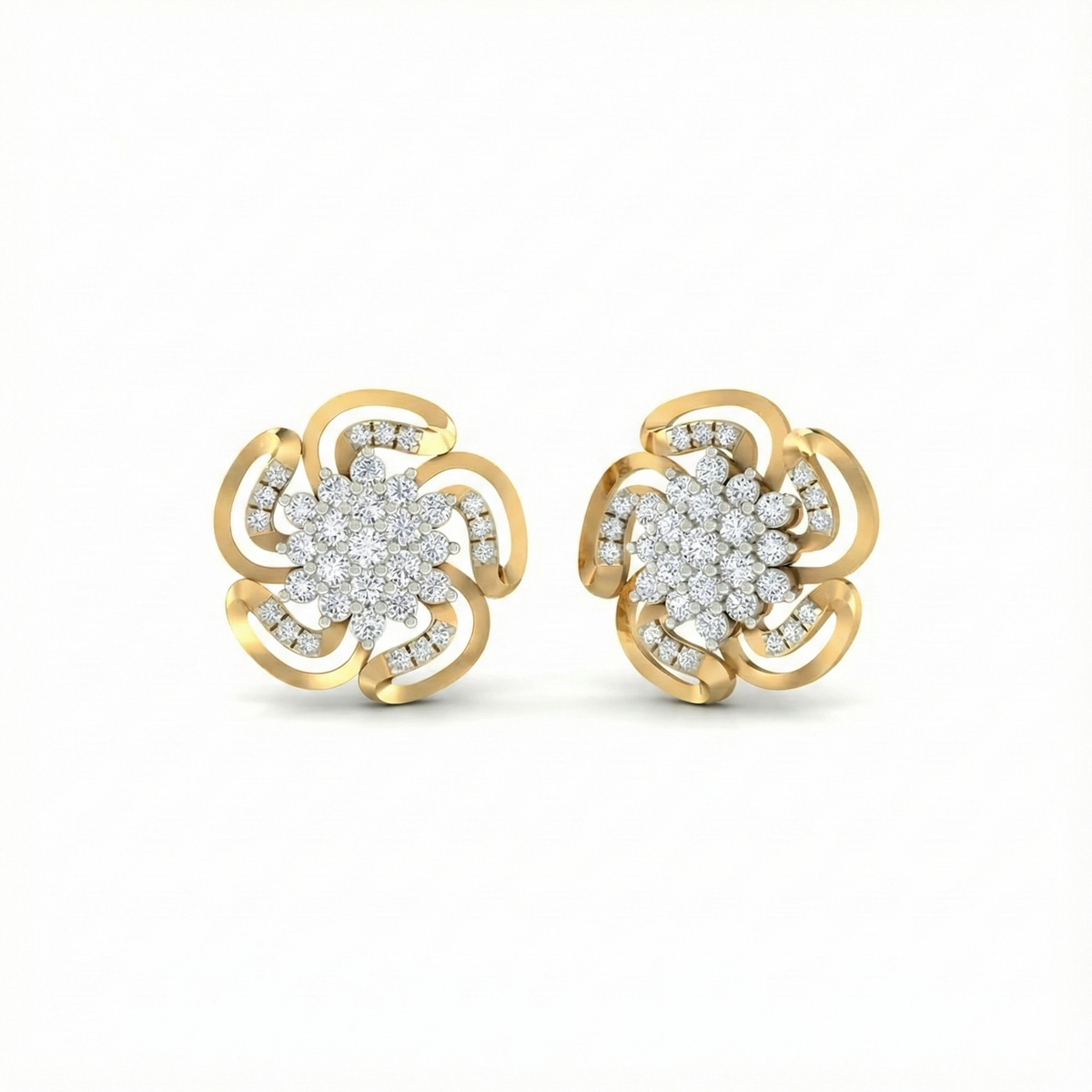 18K Gold & Diamond Engagement Earring For Women PER-226