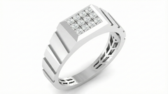 18K Gold & Diamond Band Ring For Men KRA60205