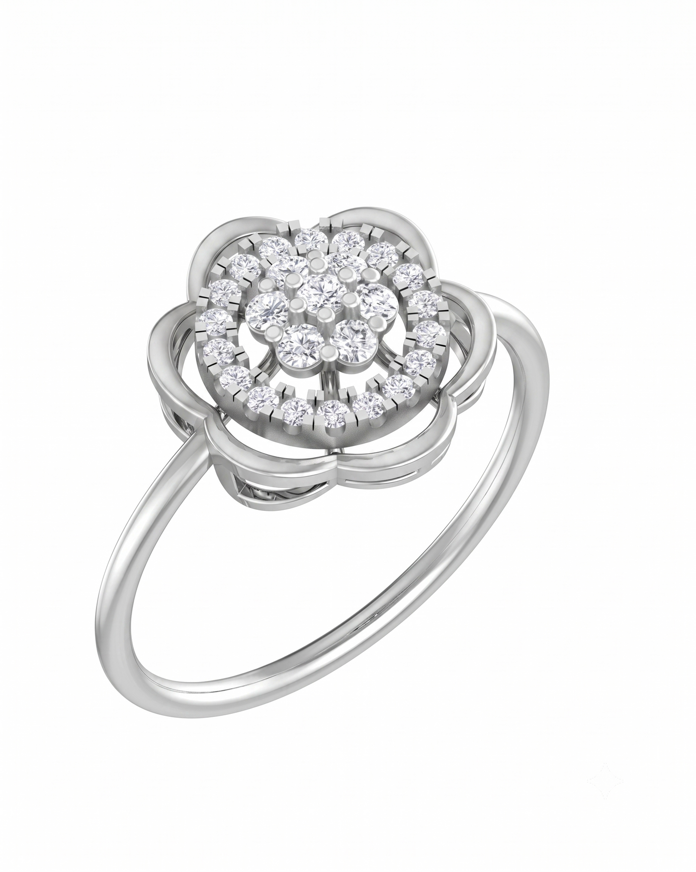 Gold & Diamond Engagement Ring For Women KRB10182