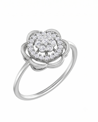 Gold & Diamond Engagement Ring For Women KRB10182