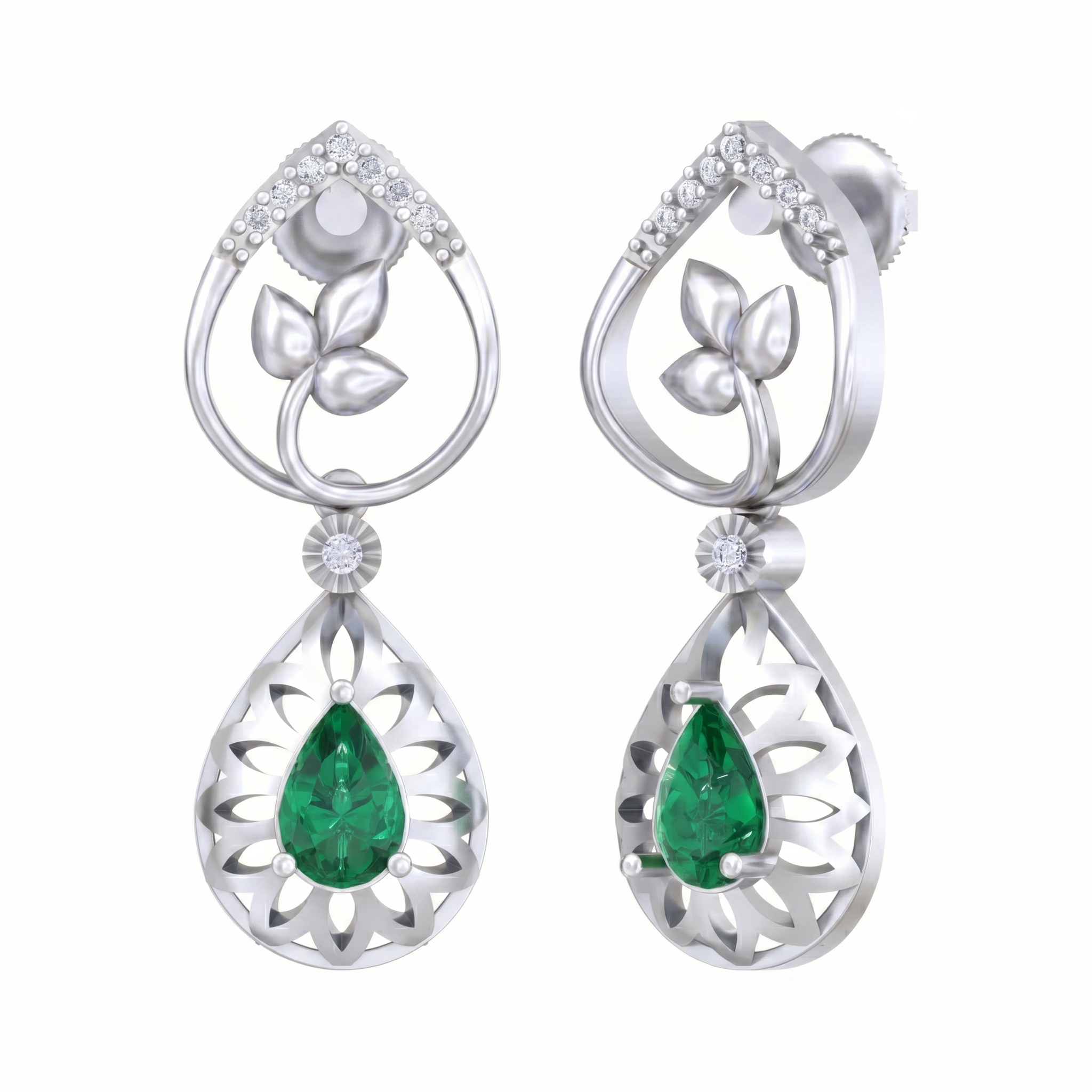 White Gold Diamond Earring | under 40k 
