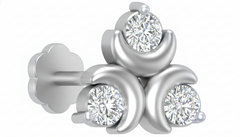 18K Gold & Diamond Stud Nose Pin KRA50100