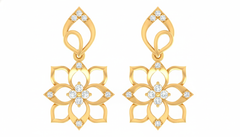 14K Gold & Diamond Women Earring KRB44095E-A