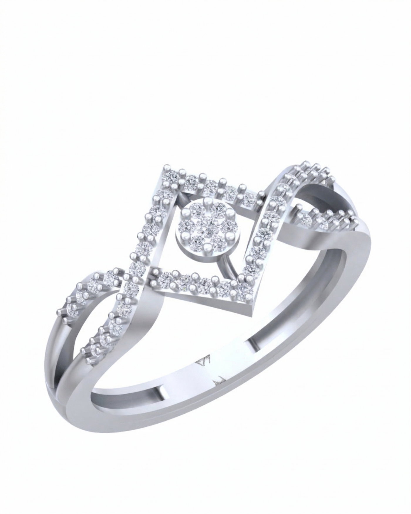 Gold & Diamond Engagement Ring For Women KRC10323