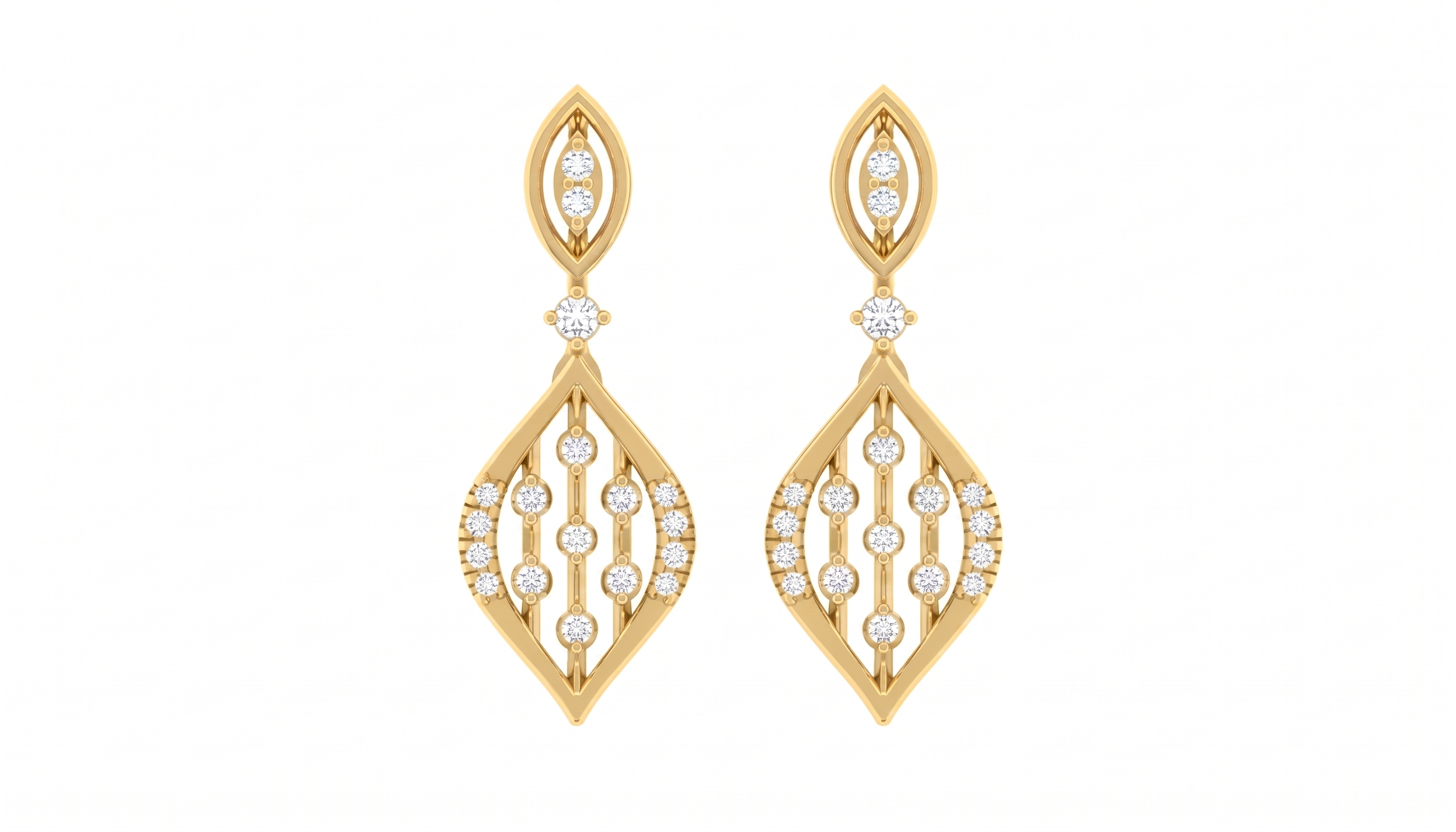 Yellow Gold Diamond Earring | under 40k 