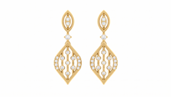 Yellow Gold Diamond Earring | under 40k 