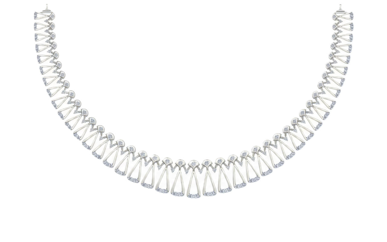 14K Gold & Diamond Women Choker Necklace Set KRB44071N
