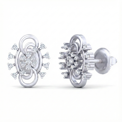 18K Gold & Diamond Women Stud Earring KRB40076E