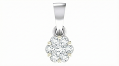 18K Gold & Diamond Floral Pendant Set KRA40101P